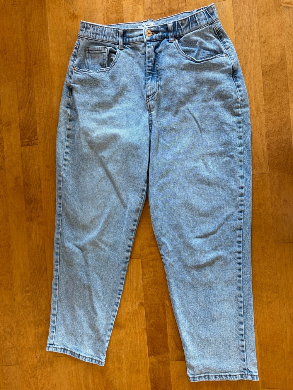 Vanilla Star Light Blue High-Waist Mom Jeans